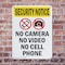 Signmission No Camera No Video With Symbol OSHA Security Notice Sign, Plastic, 7in W x 10in L, 2PK OS-2PACK-SN-P-710-V-11720 - alternate 2